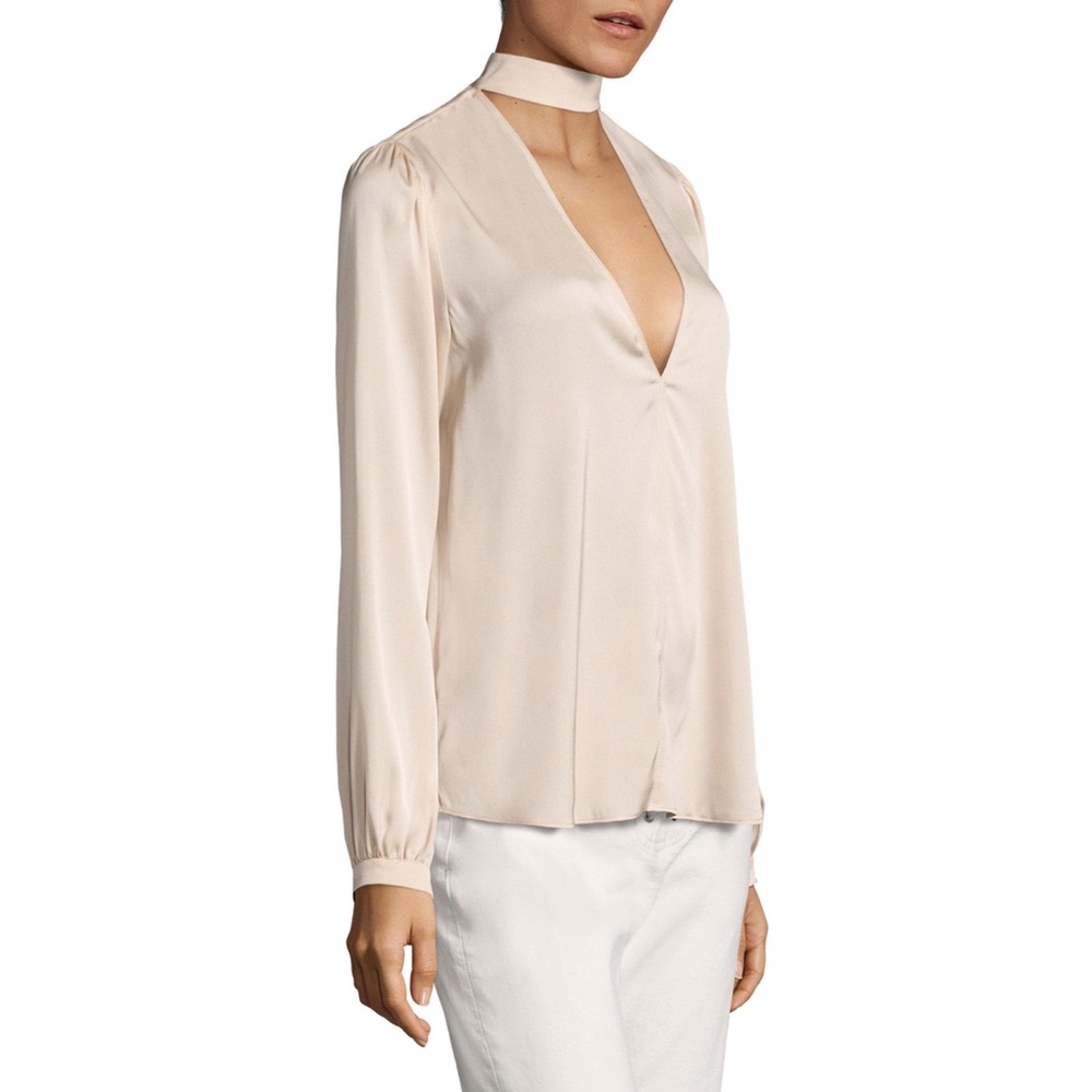NWT A.L.C. Liza Choker Silk Top (Pink)